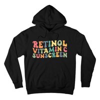 Aesthetic Esthetician Nurse Retinol Vitamin C And Sunscreen Hoodie