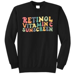 Aesthetic Esthetician Nurse Retinol Vitamin C And Sunscreen Sweatshirt