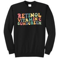 Aesthetic Esthetician Nurse Retinol Vitamin C And Sunscreen Sweatshirt