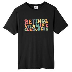 Aesthetic Esthetician Nurse Retinol Vitamin C And Sunscreen Tall Fusion ChromaSoft Performance T-Shirt