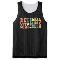 Aesthetic Esthetician Nurse Retinol Vitamin C And Sunscreen Mesh Reversible Basketball Jersey Tank