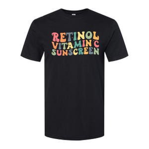 Aesthetic Esthetician Nurse Retinol Vitamin C And Sunscreen Softstyle CVC T-Shirt