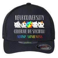 Autism Embrace Neurodiversity Celebrate The Spectrum Cat Flexfit Unipanel Trucker Cap