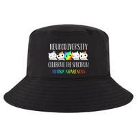 Autism Embrace Neurodiversity Celebrate The Spectrum Cat Cool Comfort Performance Bucket Hat