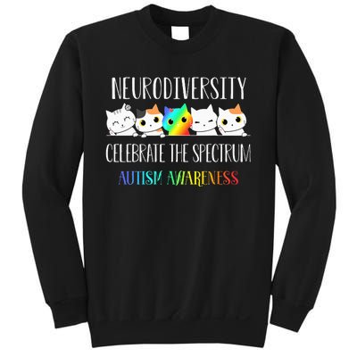 Autism Embrace Neurodiversity Celebrate The Spectrum Cat Sweatshirt