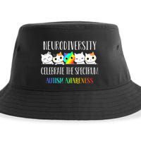 Autism Embrace Neurodiversity Celebrate The Spectrum Cat Sustainable Bucket Hat