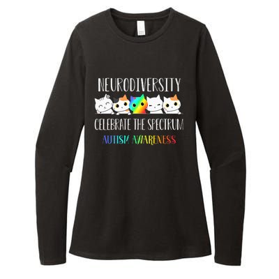 Autism Embrace Neurodiversity Celebrate The Spectrum Cat Womens CVC Long Sleeve Shirt