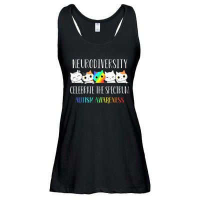 Autism Embrace Neurodiversity Celebrate The Spectrum Cat Ladies Essential Flowy Tank