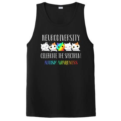 Autism Embrace Neurodiversity Celebrate The Spectrum Cat PosiCharge Competitor Tank