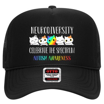 Autism Embrace Neurodiversity Celebrate The Spectrum Cat Trucker Hat
