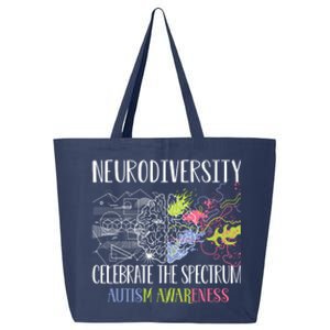 Autism Embrace Neurodiversity Celebrate The Spectrum Brain 25L Jumbo Tote