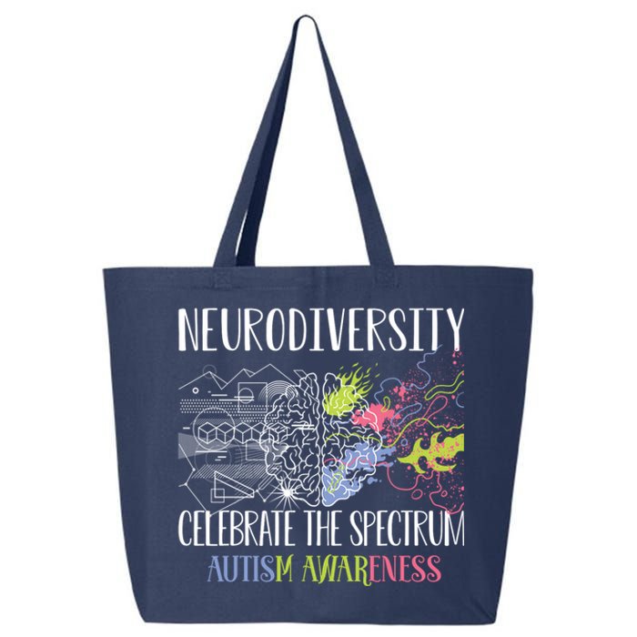 Autism Embrace Neurodiversity Celebrate The Spectrum Brain 25L Jumbo Tote