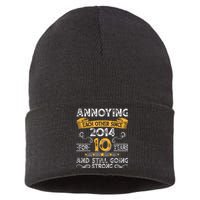 Annoying Each Other Since 2014 For 10 Years And Still Going Strong Sustainable Knit Beanie