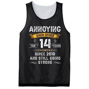 Annoying Each Other For 14 Years Couples Married Since 2010 Mesh Reversible Basketball Jersey Tank