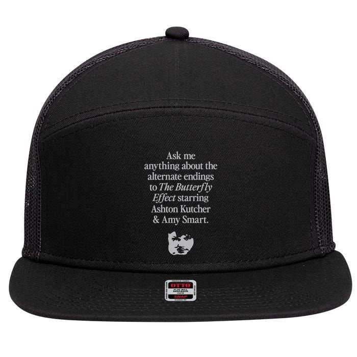 Alternate Endings Of The Butterfly Effect Explained 7 Panel Mesh Trucker Snapback Hat