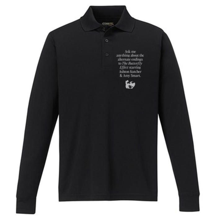 Alternate Endings Of The Butterfly Effect Explained Performance Long Sleeve Polo