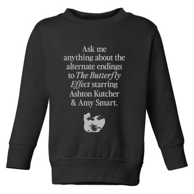 Alternate Endings Of The Butterfly Effect Explained Toddler Sweatshirt