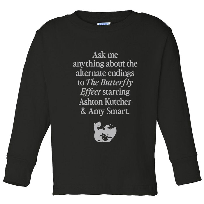 Alternate Endings Of The Butterfly Effect Explained Toddler Long Sleeve Shirt