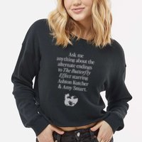 Alternate Endings Of The Butterfly Effect Explained Cropped Pullover Crew