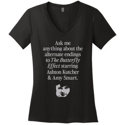 Alternate Endings Of The Butterfly Effect Explained Women's V-Neck T-Shirt