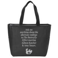 Alternate Endings Of The Butterfly Effect Explained Zip Tote Bag