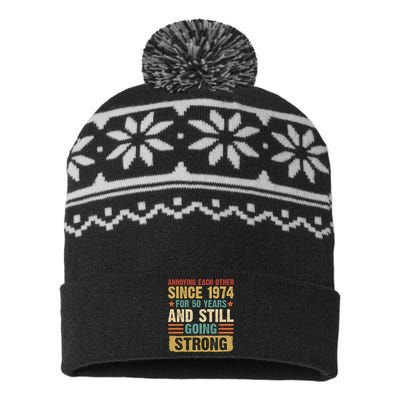 Annoying Each Other Since 1974 For 50 Years USA-Made Snowflake Beanie