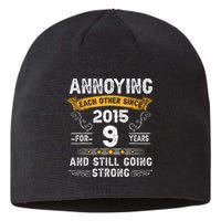 Annoying Each Other Since 2015 9 Years Wedding Anniversary Sustainable Beanie