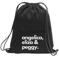 Angelica Eliza & Peggy Historic Hamilton Sweatshirt Cinch Pack Bag