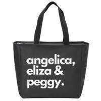 Angelica Eliza & Peggy Historic Hamilton Zip Tote Bag