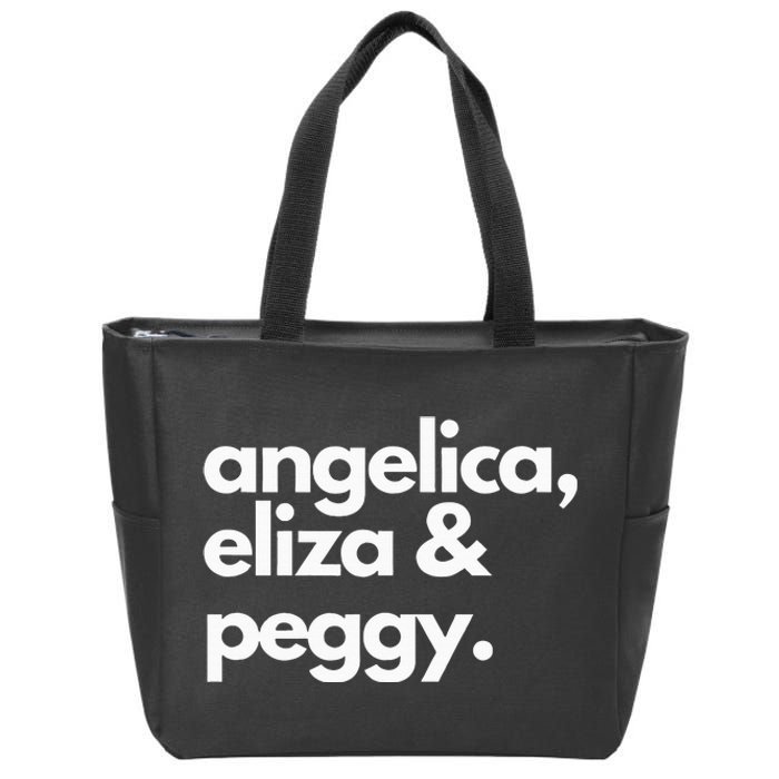 Angelica Eliza & Peggy Historic Hamilton Zip Tote Bag