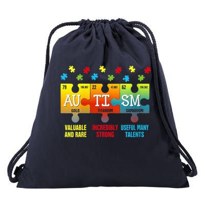 Autism Elets Periodic Table Awareness ASD Drawstring Bag