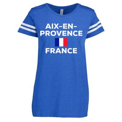 Aix En Provence France French Flag City Tourist Souvenir Enza Ladies Jersey Football T-Shirt