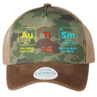 Autism Elements Periodic Table Awareness ASD Legacy Tie Dye Trucker Hat