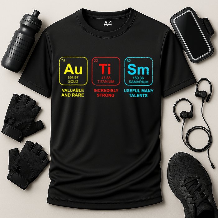 Autism Elements Periodic Table Awareness ASD Cooling Performance Crew T-Shirt