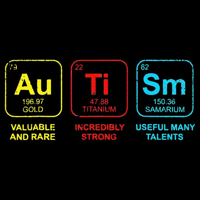 Autism Elements Periodic Table Awareness ASD Apron