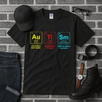 Autism Elements Periodic Table Awareness ASD Tall T-Shirt