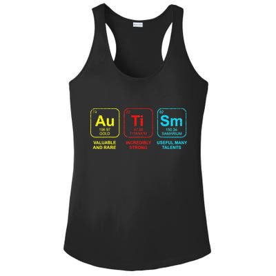 Autism Elements Periodic Table Awareness ASD Ladies PosiCharge Competitor Racerback Tank