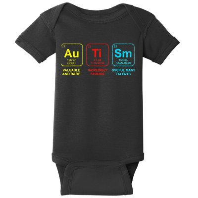 Autism Elements Periodic Table Awareness ASD Baby Bodysuit