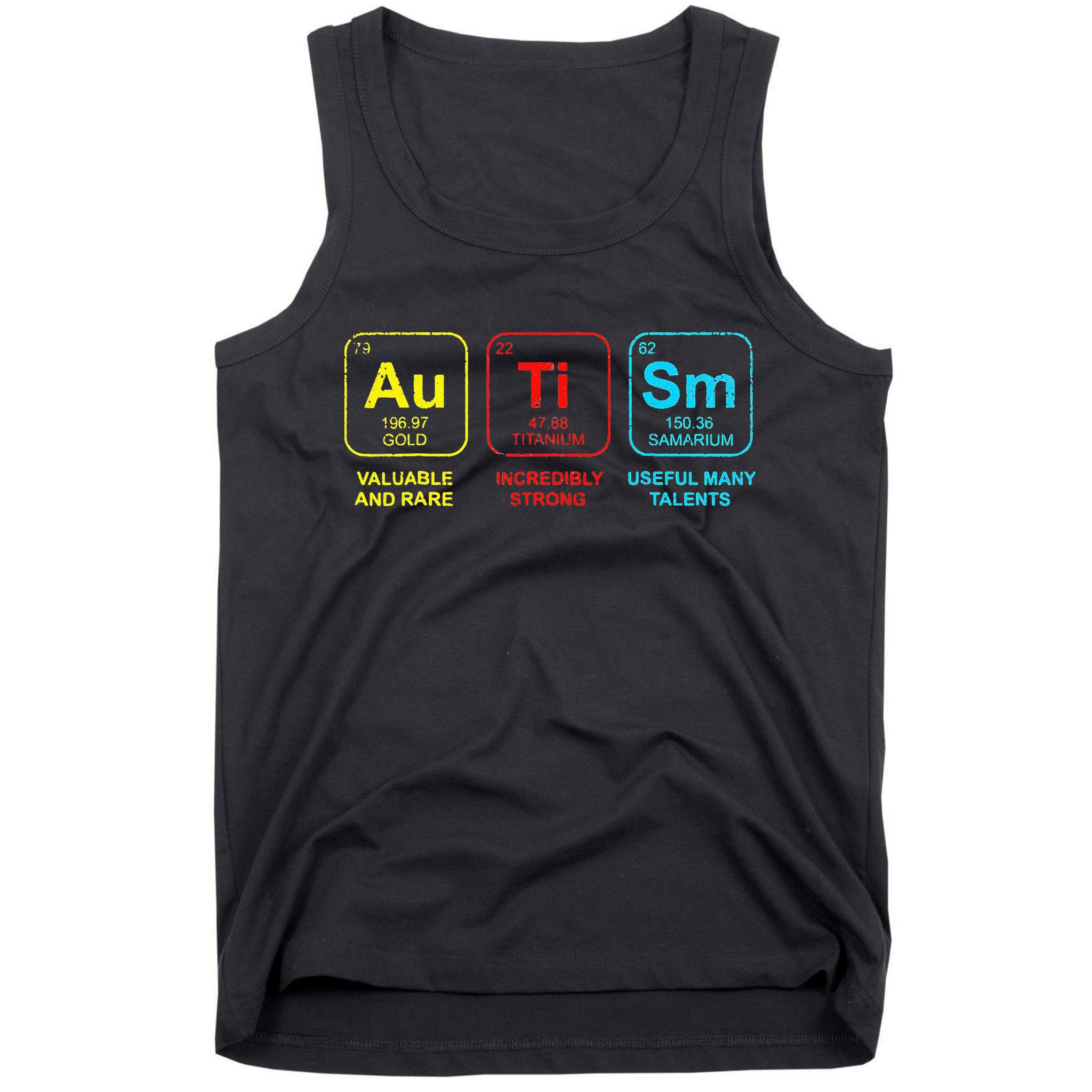 Autism Elements Periodic Table Awareness ASD Tank Top