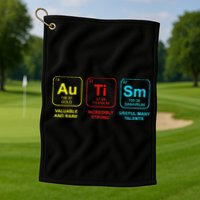 Autism Elements Periodic Table Awareness ASD Golf Towel