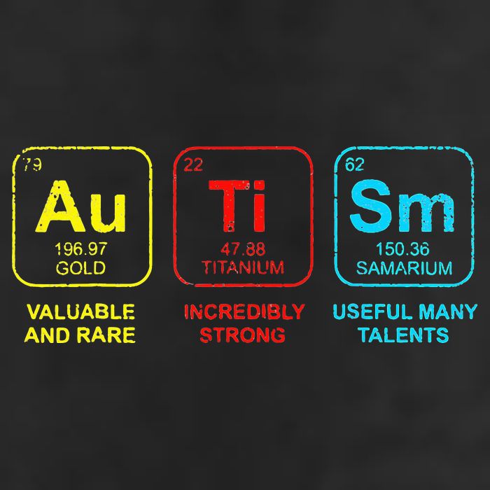 Autism Elements Periodic Table Awareness ASD Golf Towel