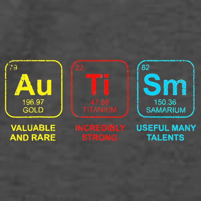 Autism Elements Periodic Table Awareness ASD Vector Backpack