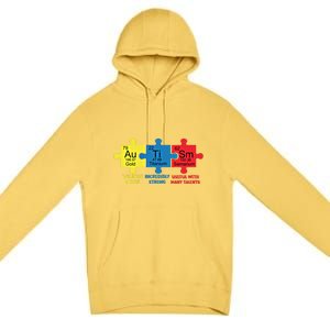 Autism Elets Periodic Table Awareness Asd Gift Premium Pullover Hoodie