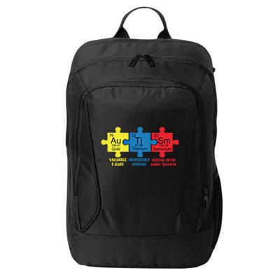 Autism Elets Periodic Table Awareness Asd Gift City Backpack