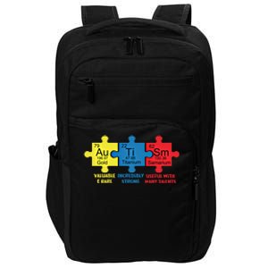 Autism Elets Periodic Table Awareness Asd Gift Impact Tech Backpack