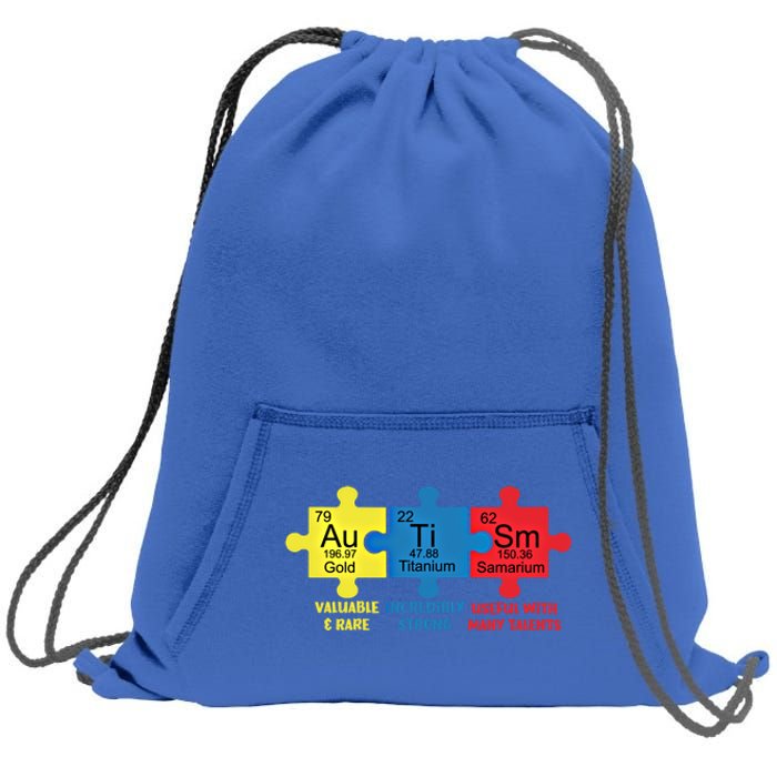 Autism Elets Periodic Table Awareness Asd Gift Sweatshirt Cinch Pack Bag