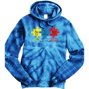 Autism Elets Periodic Table Awareness Asd Gift Tie Dye Hoodie