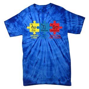 Autism Elets Periodic Table Awareness Asd Gift Tie-Dye T-Shirt