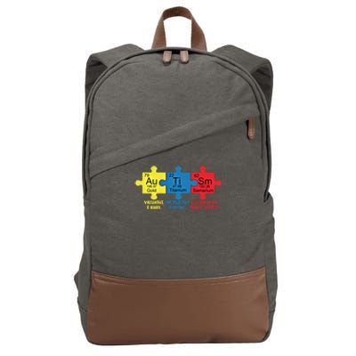 Autism Elets Periodic Table Awareness Asd Gift Cotton Canvas Backpack