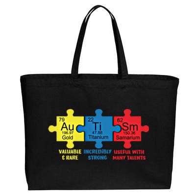 Autism Elets Periodic Table Awareness Asd Gift Cotton Canvas Jumbo Tote